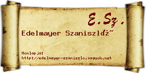 Edelmayer Szaniszló névjegykártya